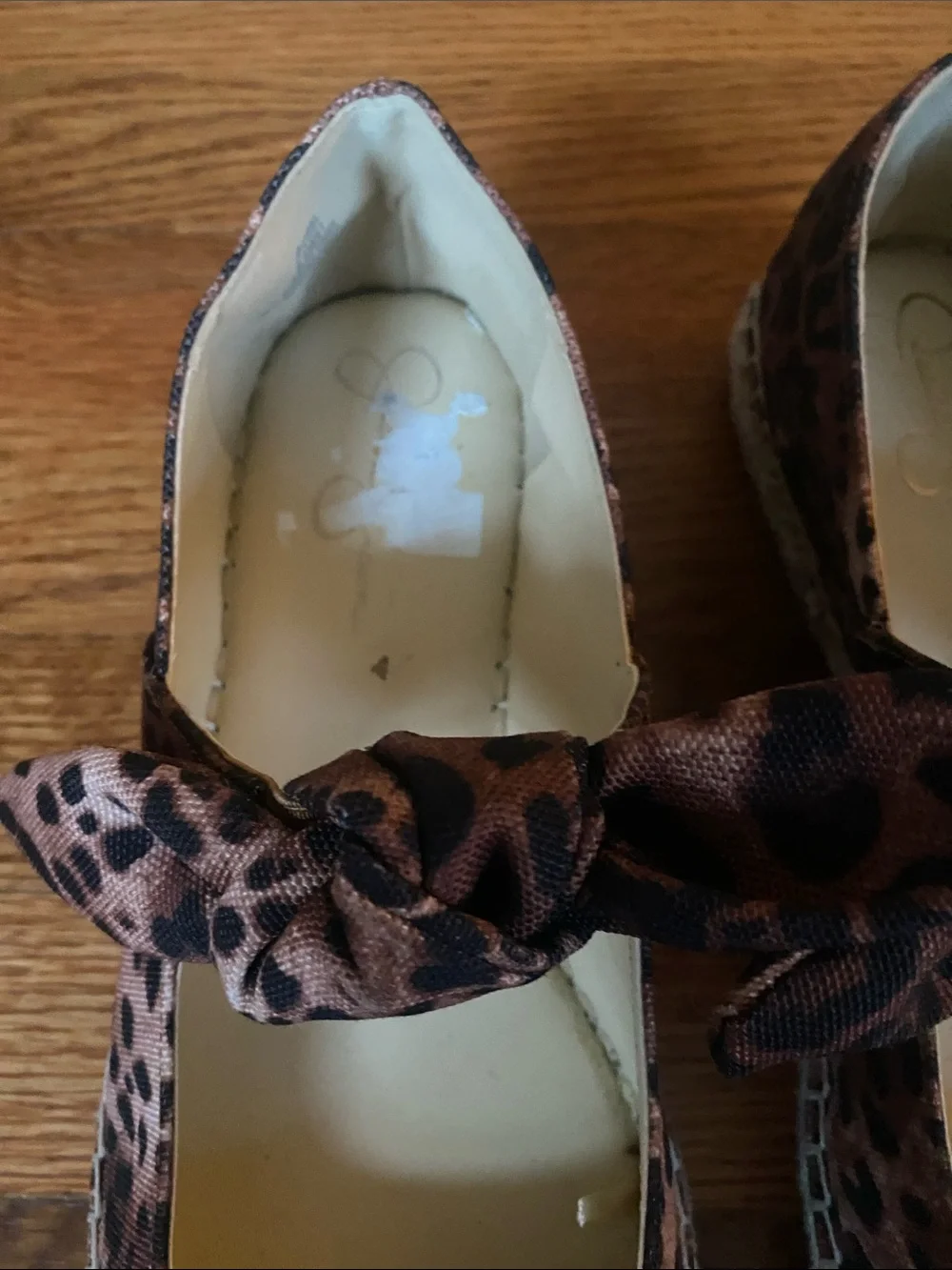Leopard Print Mary Jane Espadrille Flats - Brown Jessica Simpson